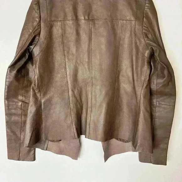 NWT! Trouvé Leather Taupe Dusk Leather Jacket - Picture 2 of 7